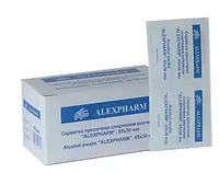 Салфетка спиртовая "ALEXPHARM", 65*30 мм №100