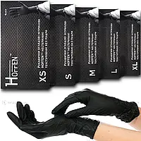 Перчатки нитриловые смотровые нестерильные HOFFEN Black размер S