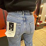 Джинси жіночі МОМ стрейч вільні світлі 26 блакитні, фото 4