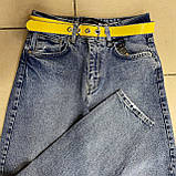 Джинси жіночі МОМ стрейч вільні світлі 26 блакитні, фото 8