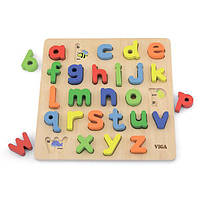 Деревянный пазл Viga Toys Английский алфавит строчные буквы (50125) Viga Toys -50125