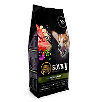 Сухой корм для стерилизованных собак Savory All Breed Sterilised rich in Fresh Turkey 12 кг индейка