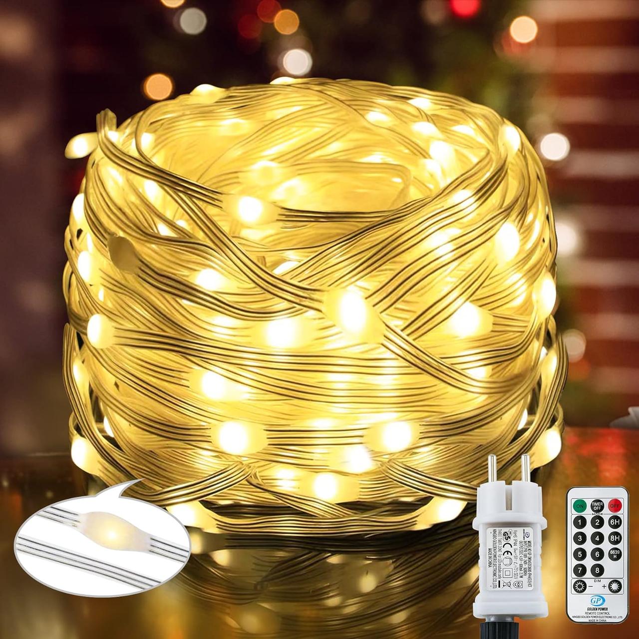 Гірлянда Lezonic 220 LED Fairy Lights Outdoor Power, 8 м/8 режимів, ПВХ Fairy Lights з дистанційним упрв, фото 1