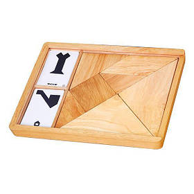 Гра-головоломка Viga Toys Дерев'яний танграм 7 ел. (56301)