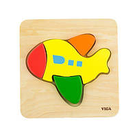 Деревянный мини-пазл Viga Toys Самолетик (50173) Viga Toys -50173