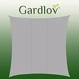 Тент-парус тіньовий квадратний 3,6х3,6 м Gardlov, навіс від дощу та сонця, Сірий (23164), фото 2