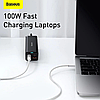 Кабель для зарядки смартфона 100W 5А Pd type-c на type-c дата кабель швидкісний тайп сі 100вт в обмотці Baseus, фото 6