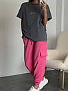 Жіночі спортивні штани-джогери з куліскою на поясі та накладними кишенями (р. S, M) 83bu1077, фото 3