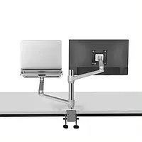 Універсальний кронштейн для монітора та ноутбука (2 в 1) AOKE AK-OL-3L (Білий)