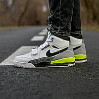 Чоловічі Кросівки Nike Air Jordan Legacy White Green / Найк Аїр Джордан Легасі