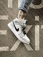 Мужские Кроссовки Nike Air Jordan Retro 1 High Smoke Grey / Найк Аир Джордан Ретро 1 Смоук Высокие 42(26.5см)