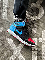 Кросівки Nike Air Jordan 1 Retro NC to Chicago / Найк Аїр Джордан Ретро 1 Чикаго
