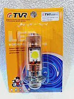 Лампа фари для мотоцикла, скутера, мопеда LED світлодіодна P15D-25-3 TVR