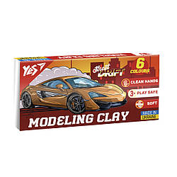 Пластилін Yes Drift King 6 кольорів 120 г