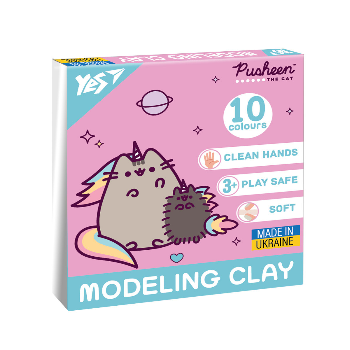 Пластилін Yes Pusheen 10 кольорів 200 г, фото 1