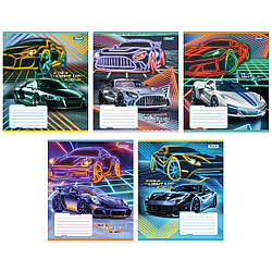 Зошит для записів 1В Lights up 60 аркушів клітинка, 10 шт/уп.