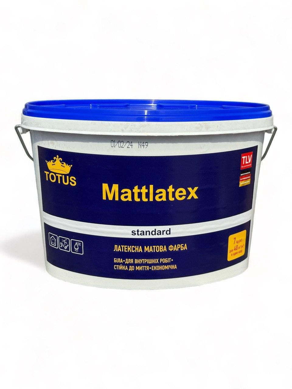 Фарба латексна TOTUS Mattlatex 7 кг