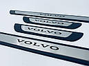 Накладки на пороги VOLVO V40 (хром-пласт) TAN24, фото 3