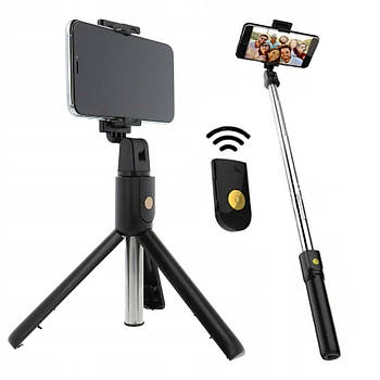 Монопод-трипод для селфі + пульт, 700мм, K07 / Селфі-палка для телефона / Універсальний штатив