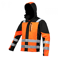 Куртка з капюшоном, флуоресцентна ArtMas Classic-Vis Orange Jacket Softshell Польща M-3XL