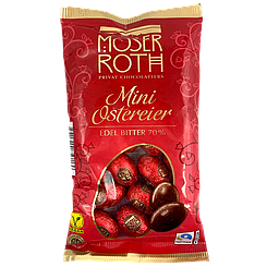Шоколадні яйця чорний шоколад (веган) Мозер Роч Moser Roth 70% 150g (Код: 00-00015429)