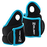 Обтяжувачі-манжети для рук із фіксацією на великому пальці 2х1 кг Zelart FI-4245-2, фото 3