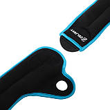 Обтяжувачі-манжети для рук із фіксацією на великому пальці 2х1 кг Zelart FI-4245-2, фото 4