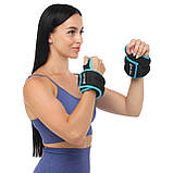 Обтяжувачі-манжети для рук із фіксацією на великому пальці 2х1 кг Zelart FI-4245-2, фото 10