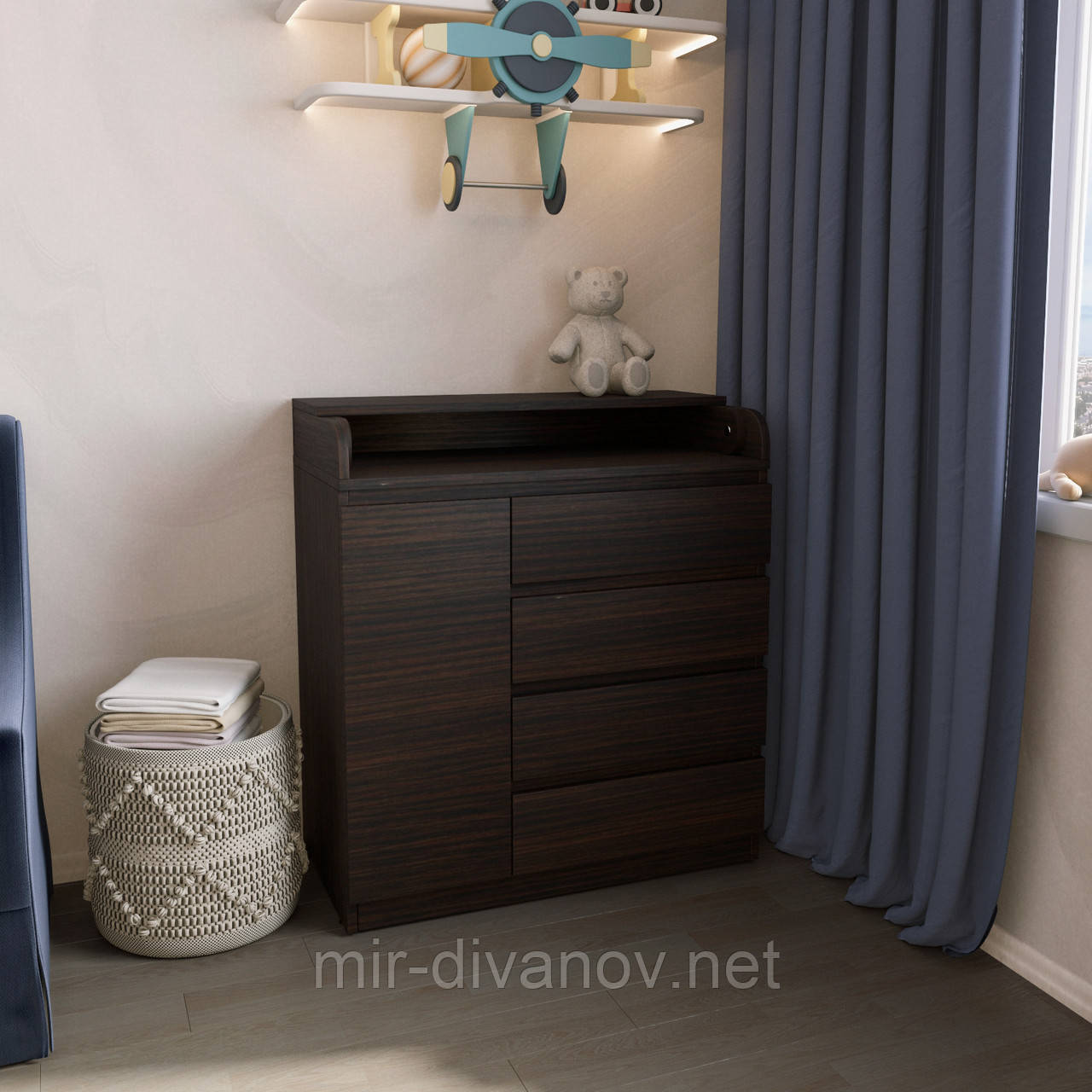 Комод пеленальний 4+1 Лайт венге, фото 1