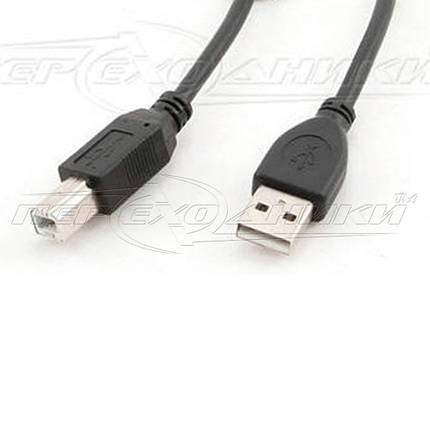 Кабель USB 2.0 AM - BM для принтера, черный, 4.5 м, фото 1