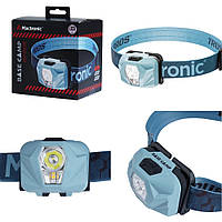 Потужний надійний ліхтарик на голову світлодіодний Mactronic Base акумуляторний для туризму риболовлі та полювання