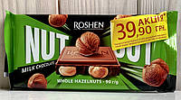 Шоколад Roshen Nut молочный с цельным лесным орехом 90г