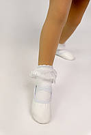 Шкарпетки білі дитячі з рюшами