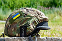 Кавер на каску з козирком (Ballistic Helmet KC-HM001, Темп 3000) чорний з кордури, фото 2