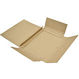 Папка-короб для нотаріусів архівна, картонна, 20 мм, А4, на зав'язках, КРАФТ-покриття, фото 2