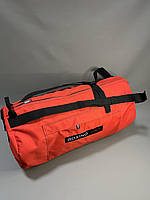 Спортивна нейлонова сумка циліндрична, якісні спортивні сумки 55 літрів червона