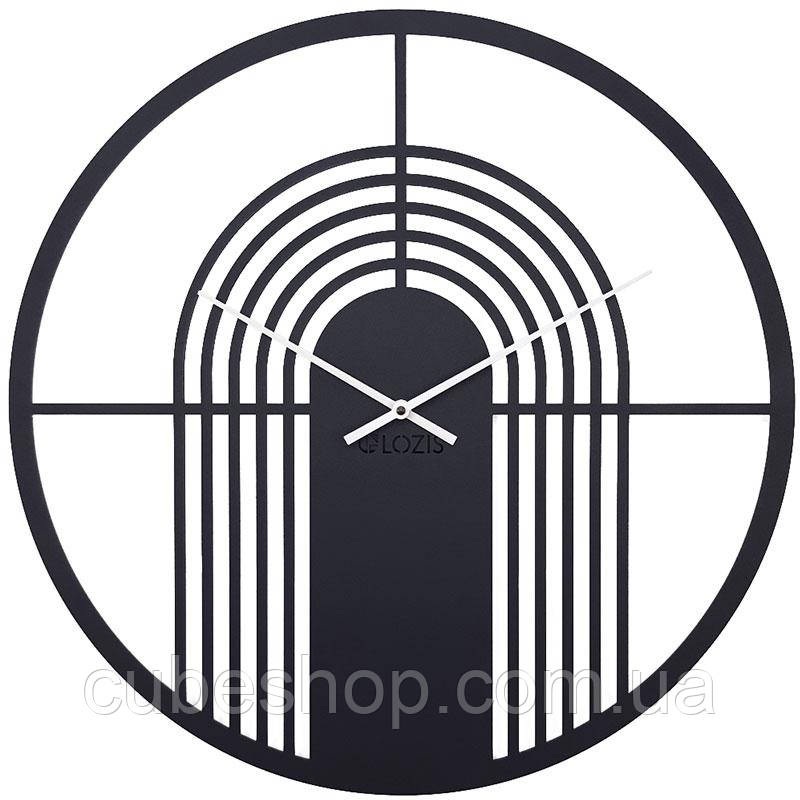 Настінний годинник Arch Black