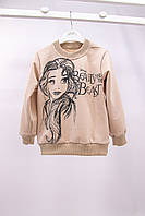 Джемпер дитячий для дівчинки з принтом Холодне серце двонитка