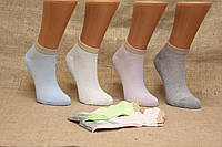 Женские носки короткие в сеточку Ф3 36-40 пастель ассорти резинка люрекс сетка