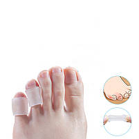 Силіконовий чохол (напальчник) для пальців ніг білі 1 пара (2шт). Гелеві напальчники для ніг від мозолів, фото 5