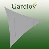 Тент-парус трикутник тіньовий 4х4х4 м Gardlov, навіс від дощу та сонця, Сірий (23141), фото 4