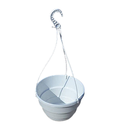 Підвісний горщик для квітів 5.4 л, білий (Україна)