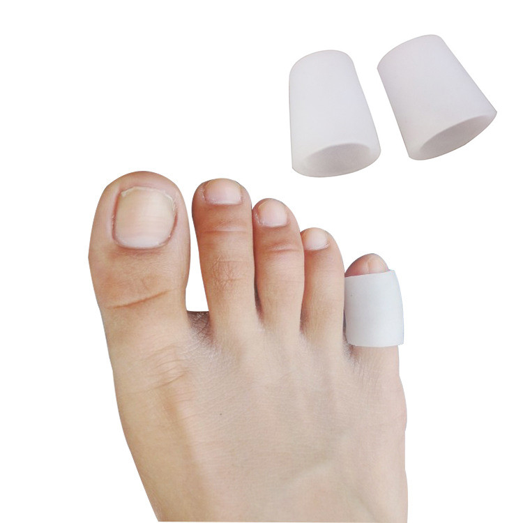 Силіконовий чохол (напальчник) для пальців ніг білі 1 пара (2шт). Гелеві напальчники для ніг від мозолів, фото 1