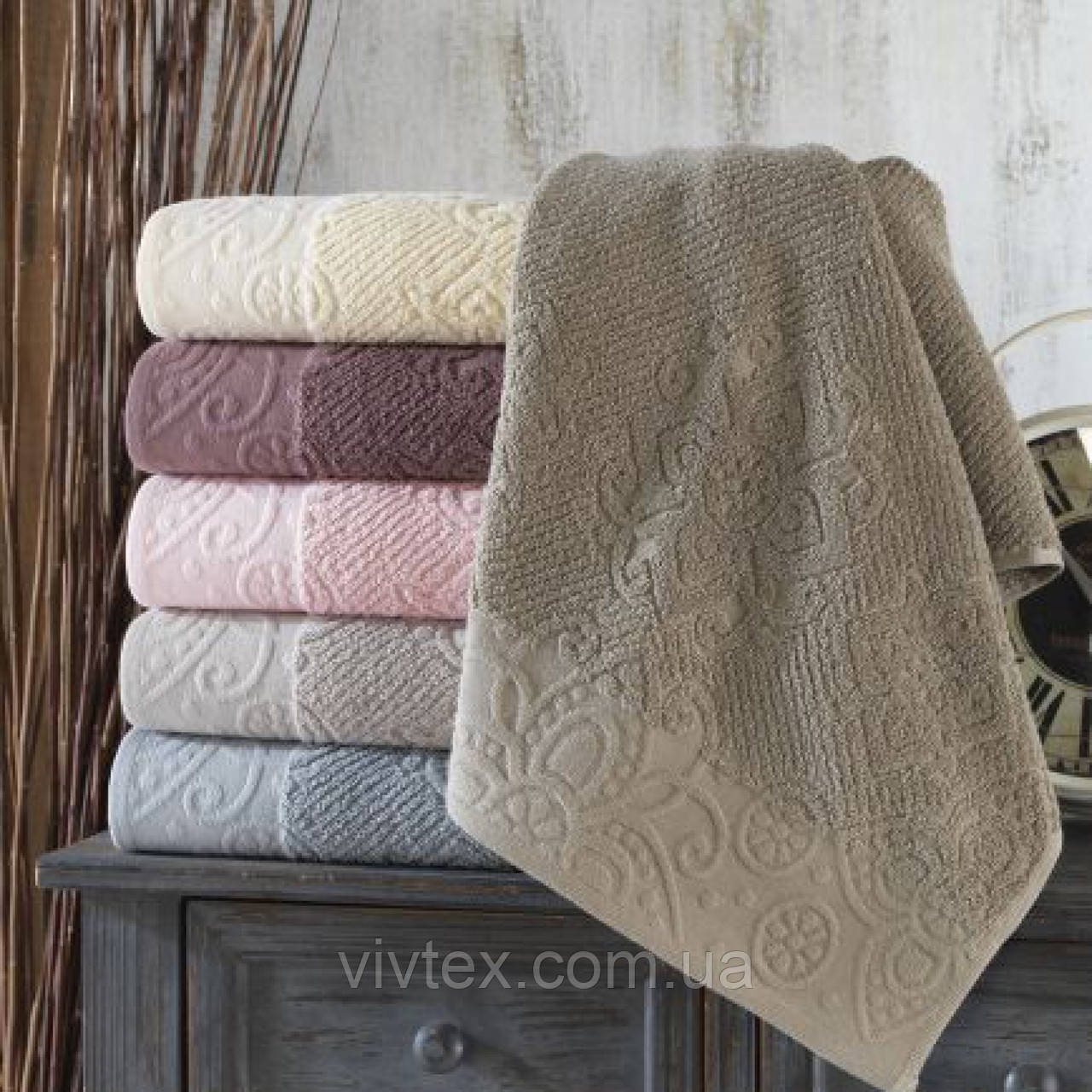 Рушник махровий 50х90 Cestepe Lux Vip Nuans(Туреччина) упаковка 6шт.