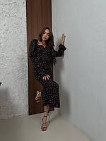 Женское стильное платье миди с цветочным принтом ткань: софт Мод 4461