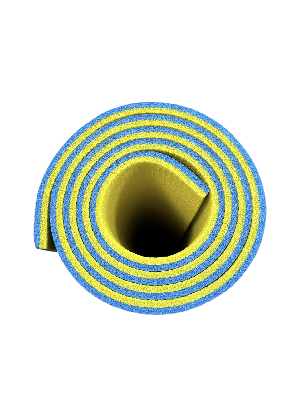 Килимок для фітнесу і йоги, жовто-синій, т. 10 мм, розмір 60х180 см, виробник Україна, TERMOIZOL®