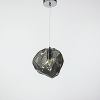 Оригінальний підвісний світильник в хромованому корпусі із графітовим плафоном