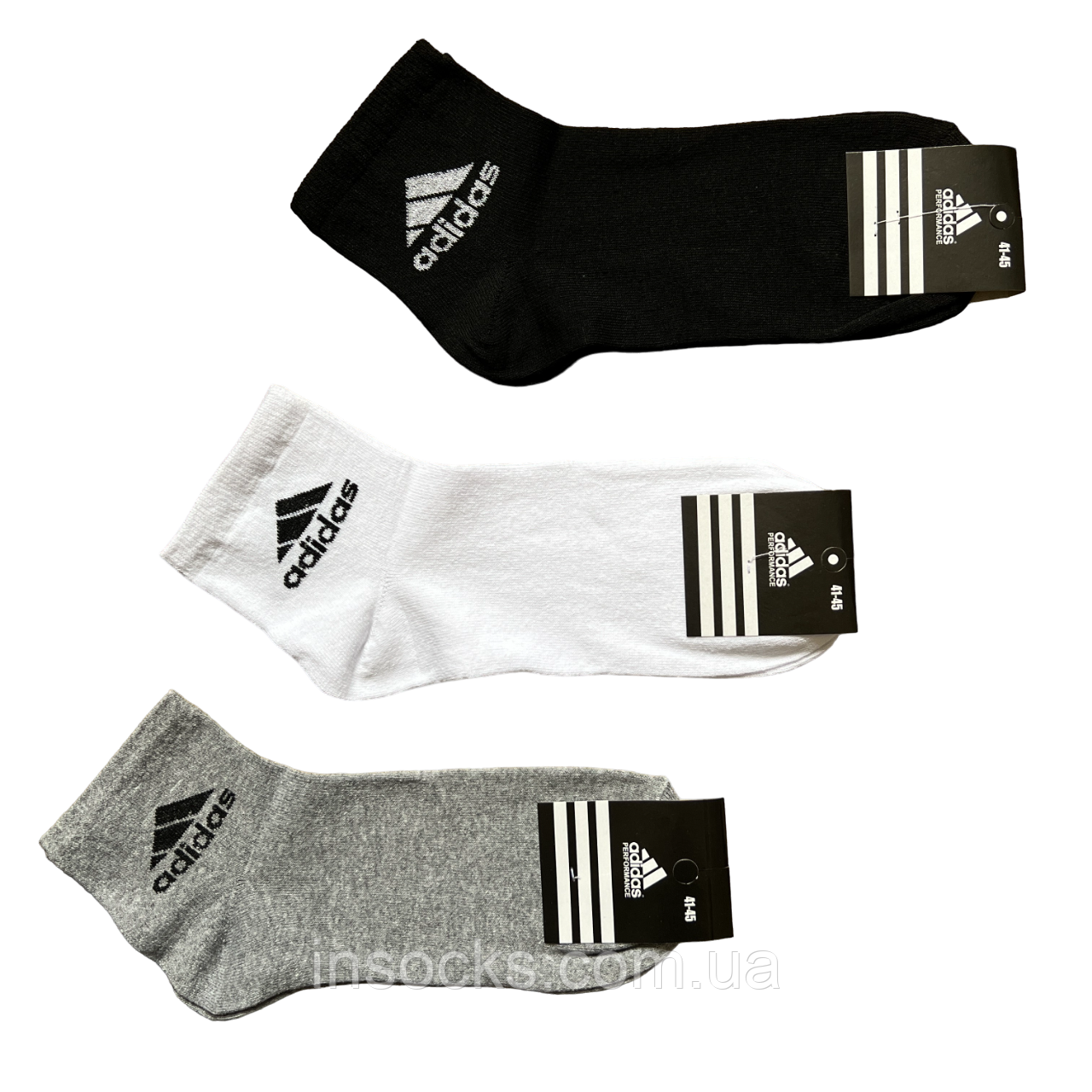 Шкарпетки чоловічі "Adidas" демісезонні. 41-45р. Середньої висоти.