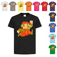 Черная детская футболка Super Mario на подарок (21-37-8)