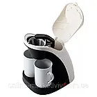 Кавоварка крапельна на дві чашки 450W, LEM-0620, Білий / Електрична побутова кавоварка / Електрокавоварка, фото 7